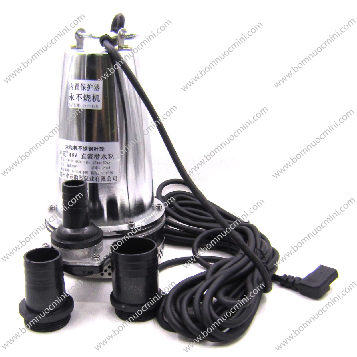 Bơm chìm 48v 60v 400w 200 lít/phút, bơm chìm 48v