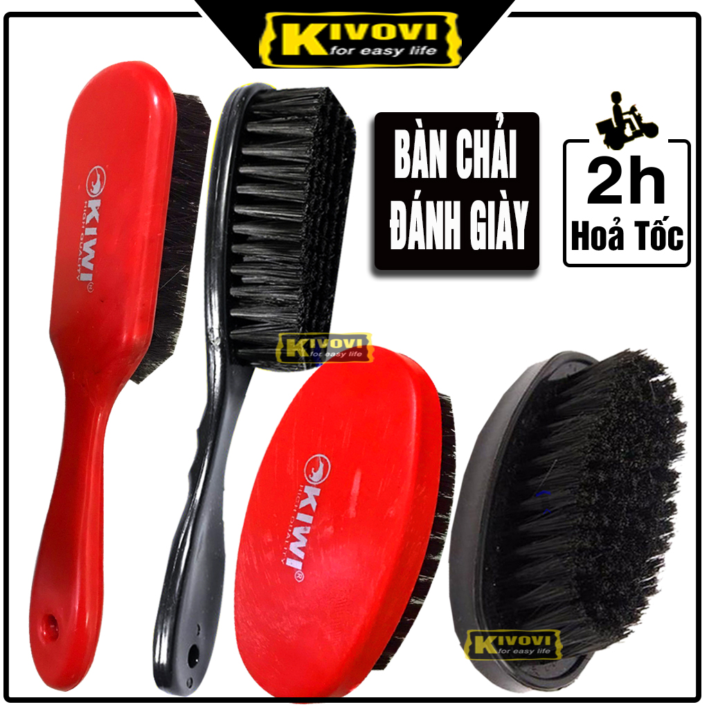 Bàn Chải Đánh Giày KIWI Cầm Tay - Dụng Cụ Vệ Sinh Giày/ Xi Đánh Giày - Đánh Bóng Giày Kivovi