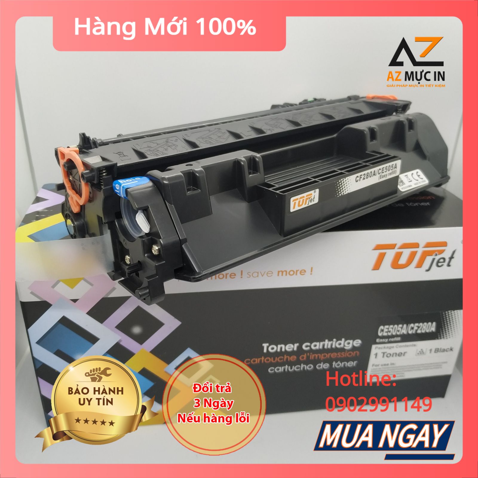 Hộp Mực máy in Hp P2035, P2055, M401D, Canon 251DW, 252DW | Hộp Mực 05A /80A /319 [Bảo Hành 3 T] đậm, in 2000 trang