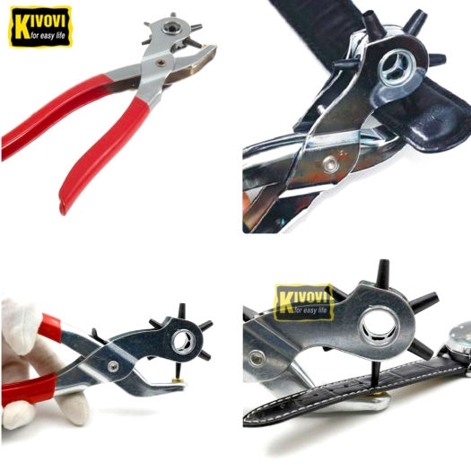 Kềm Bấm Lỗ Thắt Lưng/ Kìm Bấm Lỗ Dây Nịt - Kìm Bấm Lỗ Dây Đồng Hồ - Kìm Đục Lỗ Thắt Lưng / Đồ Bấm Lỗ Tròn Đục Lỗ Khoen Đa Năng Cầm Tay - Kivovi