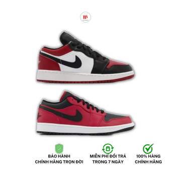 Chính Hãng Giày Nam Nữ Air Jordan 1 Low Bred Toe v