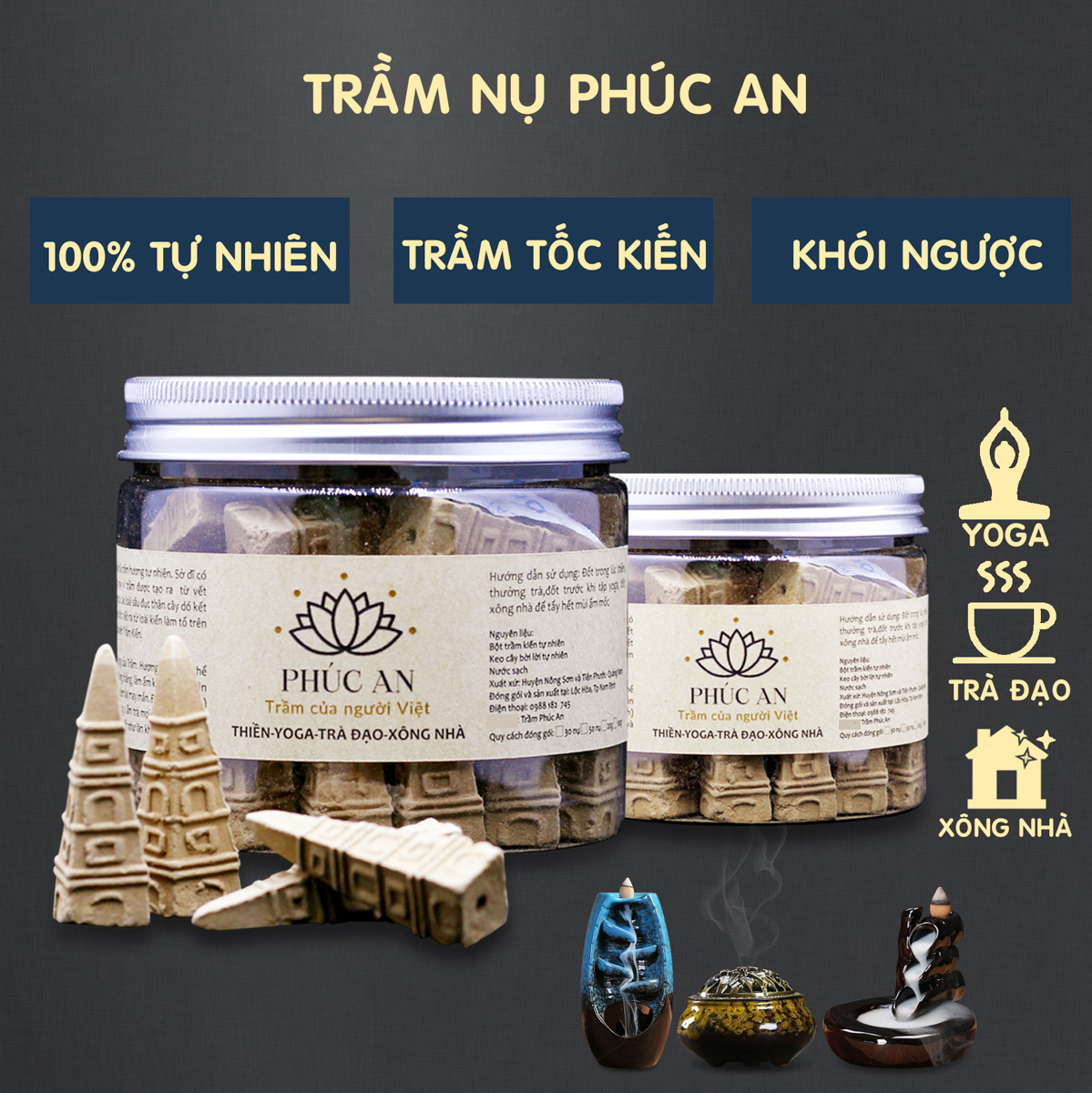 Nụ trầm hương xuất xứ Quảng nam, hương thanh ngọt hậu để xông nhà, thiền, yoga