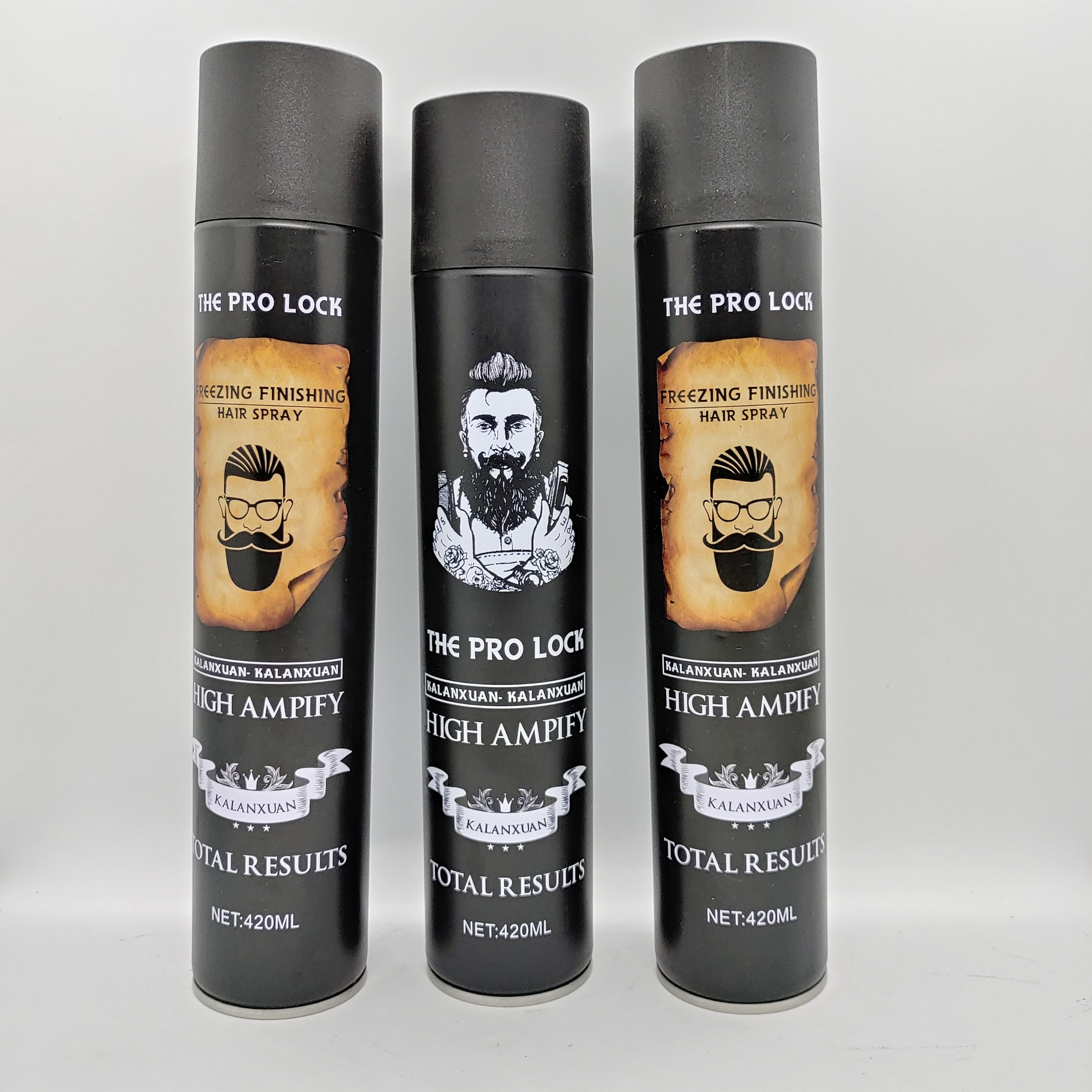 Gôm xịt tóc nam The Pro Rock Baber đen mặt nâu dung tích 320ml xịt tạo kiểu tóc