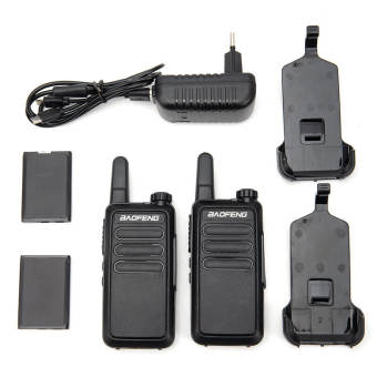 Bô 02 Máy bộ đàm Baofeng Mini R5 ( Âm thanh rõ, không rè, độ bền cực cao, Pin dung lượng lớn - 18 tiếng)