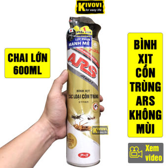 Bình Xịt Côn Trùng Ars Không Mùi Công Nghệ Nhật/ Bình Xịt Côn Trùng Không Mùi- Chai Xịt Côn Trùng Chai Lớn 600ml - Bình Xịt Côn Trùng Xịt Gián , Xịt Kiến, Xịt Ruồi - Kivovi