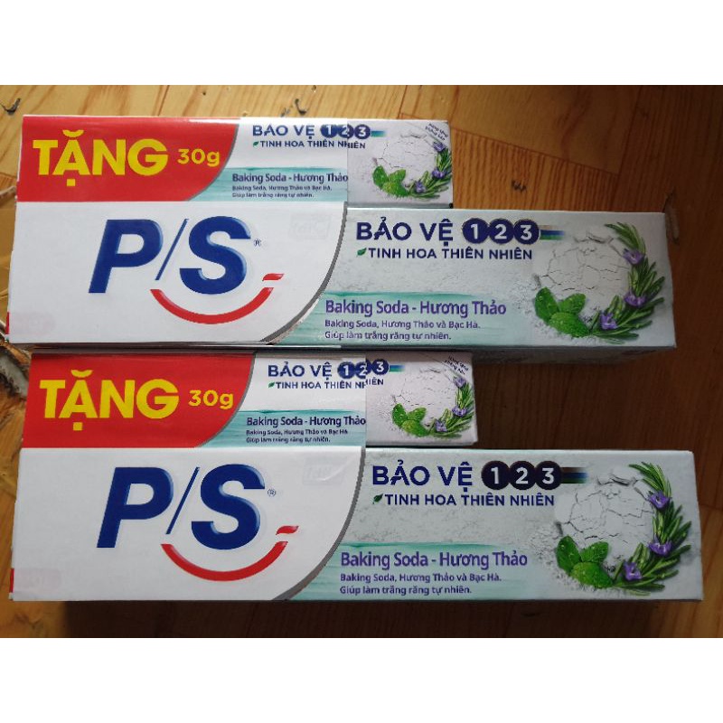 Kem đánh răng p/s bảo vệ 123 baking soda - hương thảo 180g tặng 30g