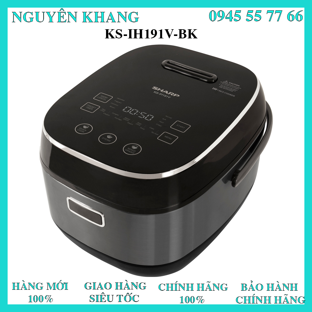 Nồi cơm cao tần sharp 1.8 lít ks-ih191v-bk