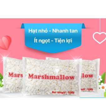 500g,Kẹo Marshmallow ( kẹo bấc ) kẹo Nougat trắng mềm xốp , ngọt tự nhiên.