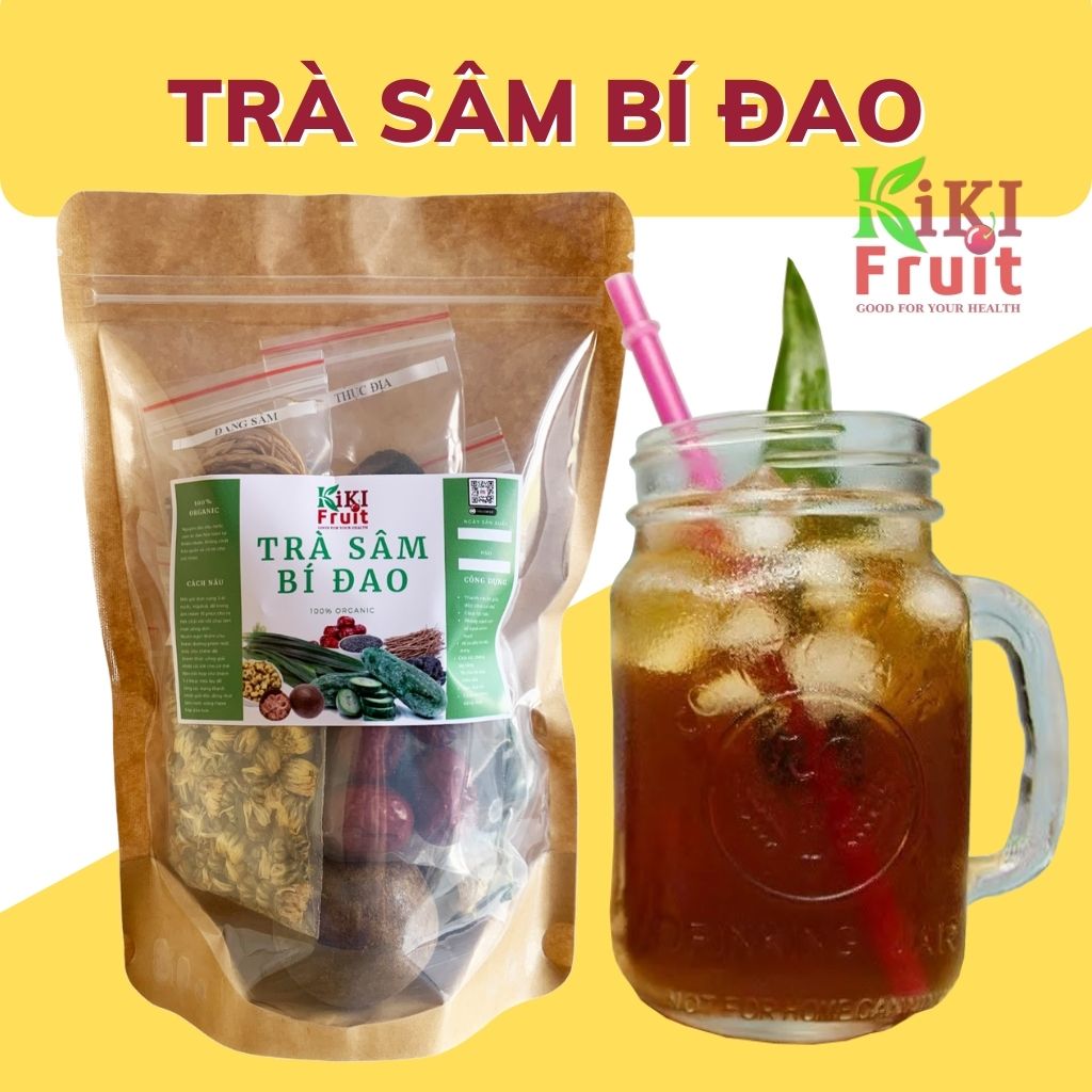 Set nguyên liệu hoàn chỉnh nấu Trà Sâm Bí Đao thanh mát giải nhiêt l Set nấu được 4-5 lit nước - KiKi Fruit