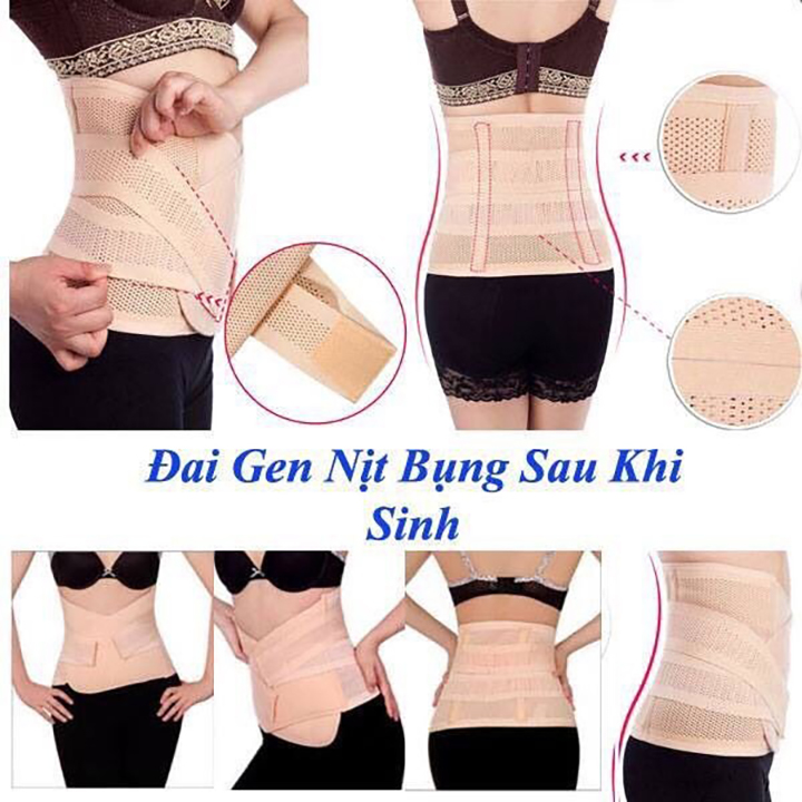 Đai nịt bụng định hình gen xiết eo giảm mỡ bụng sau sinh hiệu quả chất vải lưới thoáng mát