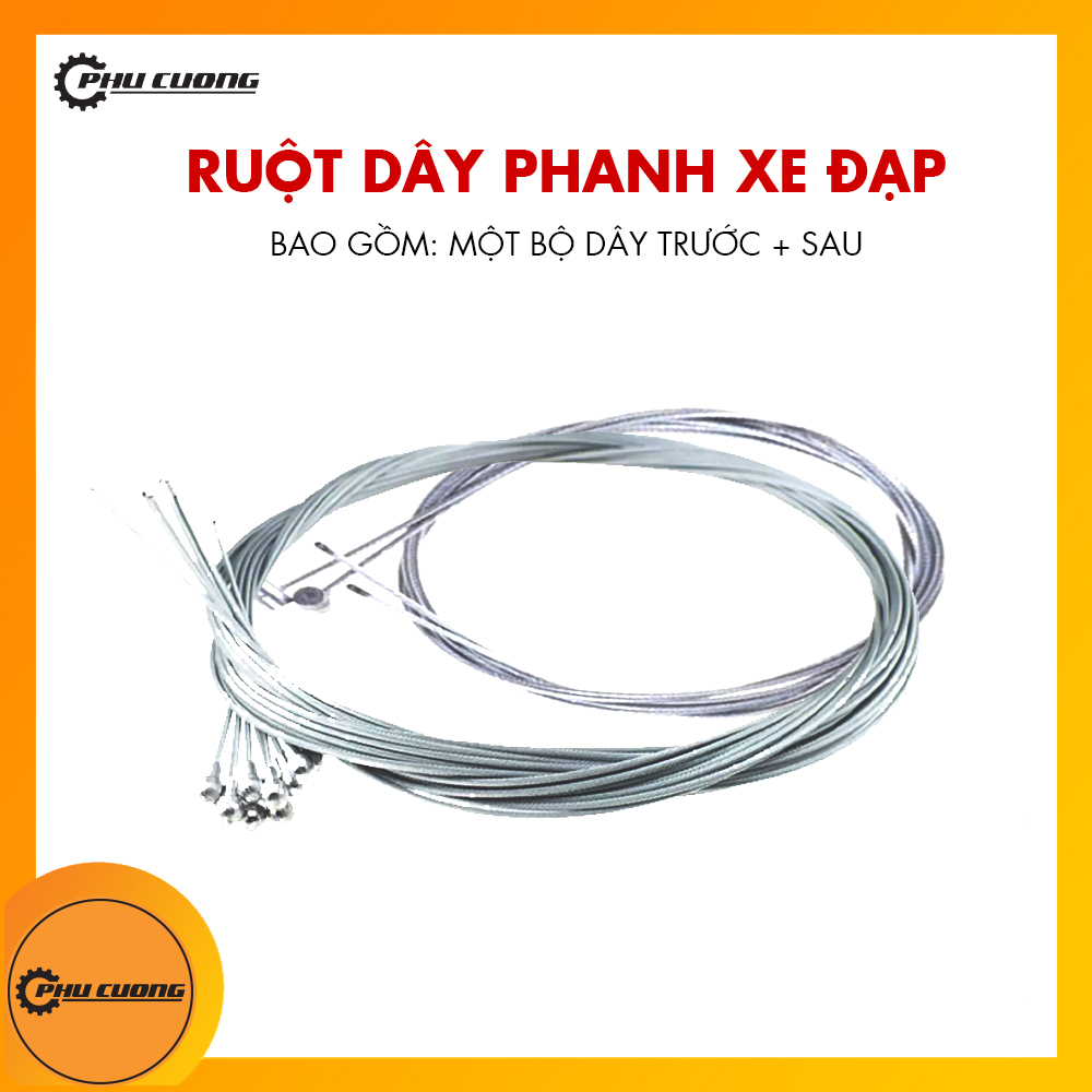 Lõi dây phanh xe đạp [ Một bộ dây trước + sau ] - Chất liệu thép cao cấp cực bền