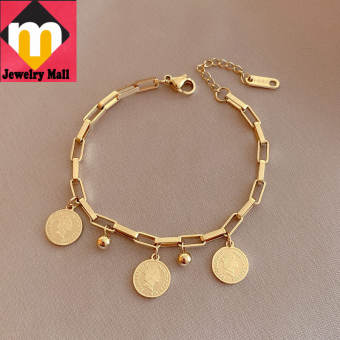 lắc tay nữ vàng 18k vàng thật Vòng tay hip hop thời trang vòng tay bạn gái Đồ trang sức cặp vợ chồng