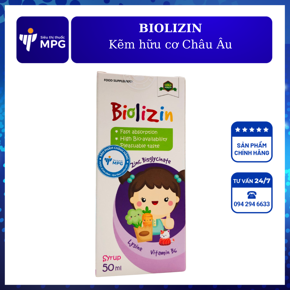 Biolizin - Bổ sung kẽm hữu cơ từ châu Âu cho bé