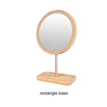Đèn Gương Trang Điểm LED Sạc USB Bằng Gỗ Tre Để Trang Điểm Bàn Trang Điểm Với Cảm Biến Cảm Ứng, Đèn Để Bàn Độ Sáng 3 Cấp