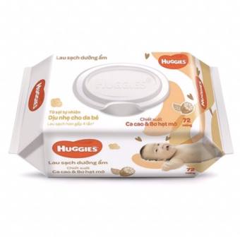 [Ảnh thật] KHĂN GIẤY ƯỚT HUGGIES CÓ MÙI HƯƠNG CACAO & BƠ HẠT MỠ 72 MIẾNG/GÓI