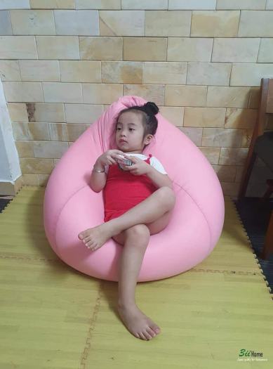 Ghế Lười Hạt Xốp 3ii Home Hàng Xuất Khẩu Chất Lượng Cao Màu Hồng Size M 80x100