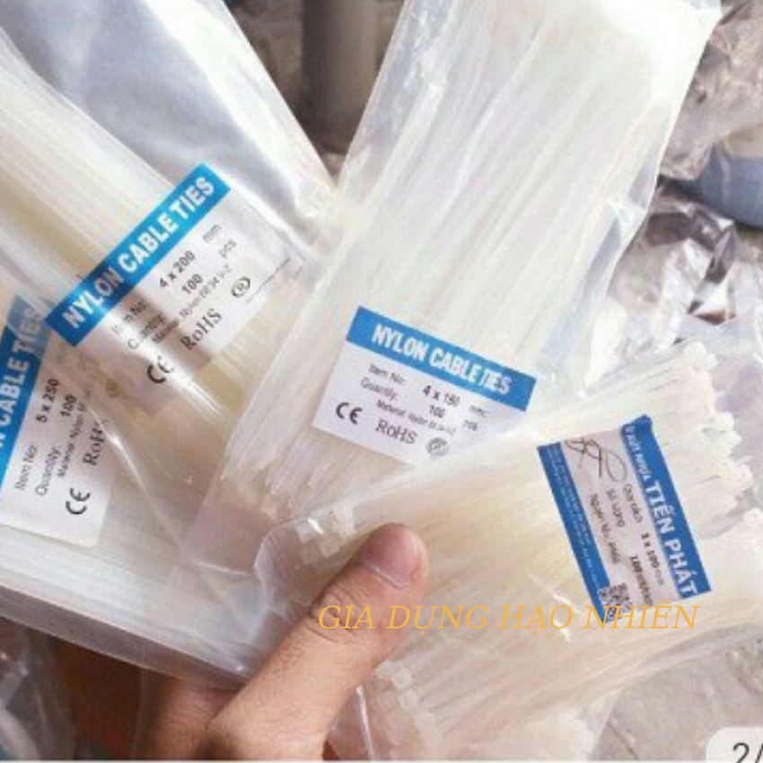 Dây rút nhựa nhiều kích cỡ 1 bọc khoảng 65-70 Sợi