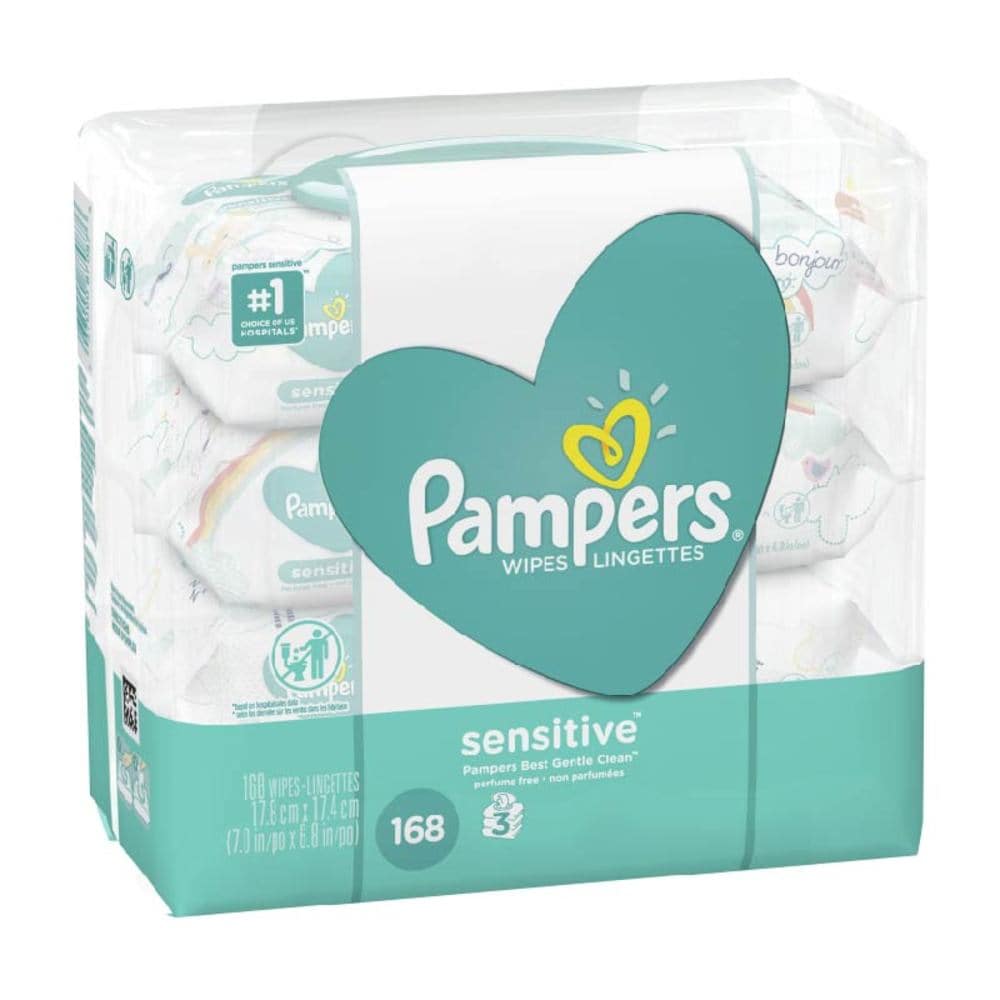 pampers sensitive baby wipes - 448 count