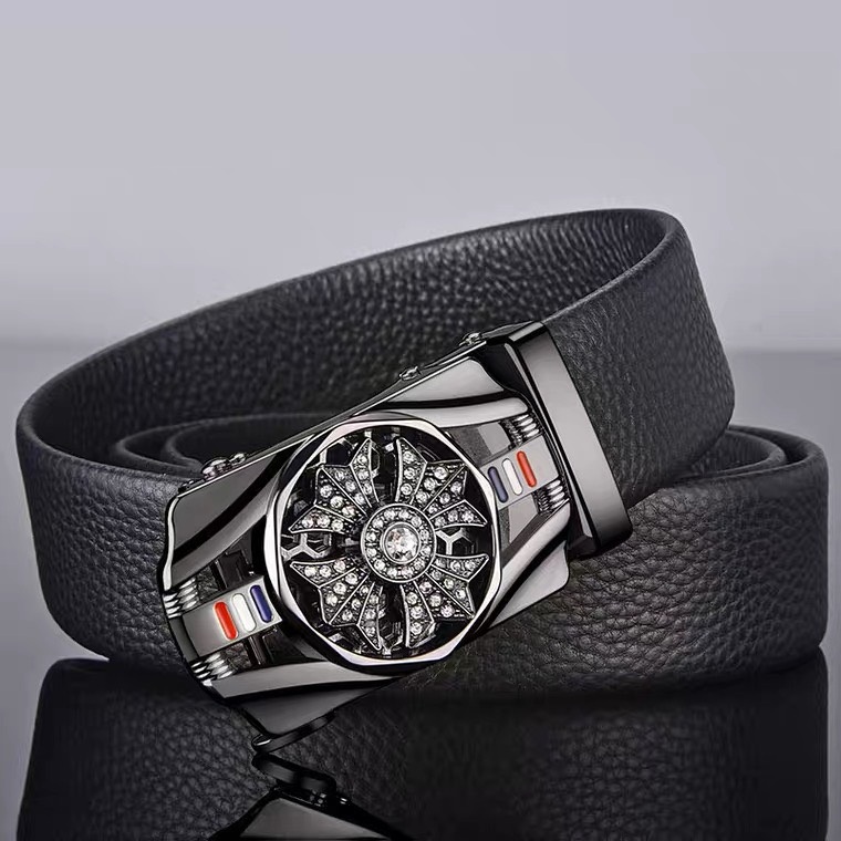 Thắt lưng nam, dây nịt nam da xịn mặt ô tô cách điệu độc đáo khóa tự động - Mẫu HOT 2022