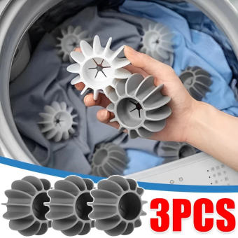 3 cái Silicone bóng giặt quần áo loại bỏ vết bẩn nút phòng ngừa dụng cụ vệ sinh tái sử dụng dụng cụ loại bỏ lông thú cưng bóng giặt