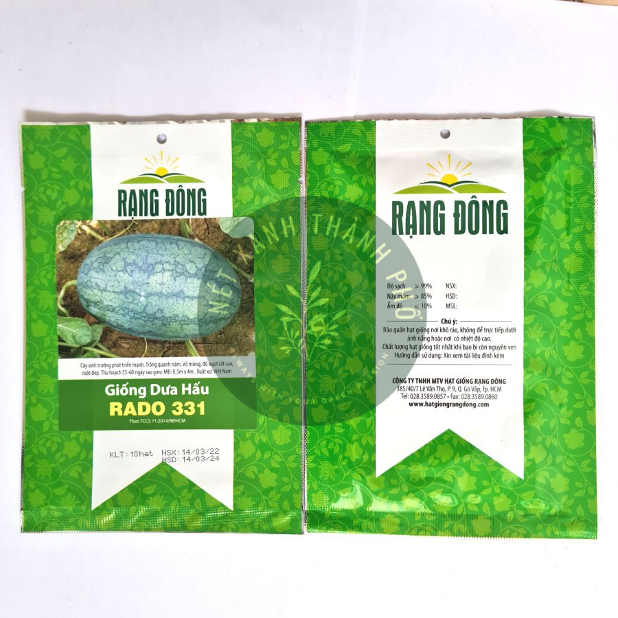 [GIAO HÀNG 2 GIỜ] Hạt giống dưa hấu trái dài, vỏ mỏng