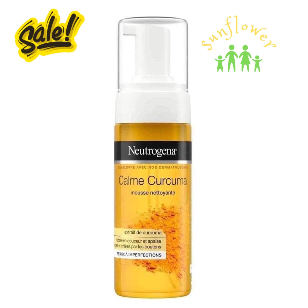 Sữa Rửa Mặt Tạo Bọt Tinh Chất Nghệ Neutrogena Calme Curcuma 150ml - Shop Sunflower