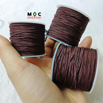 Dây dù lõi chun co giãn 0.6mm Dây xâu Hạt gỗ hạt cườm xâu Chuỗi 108 hạt tràng hạt xâu vòng Handmade tặng Kim xâu - Mộc mixue