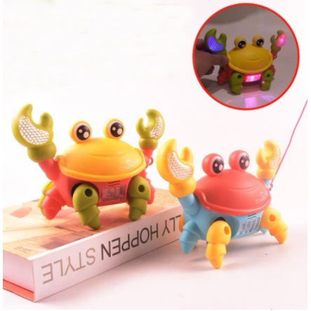 Đồ chơi con cua chạy pin nhảy theo nhạc phát sáng