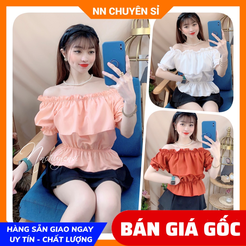 Áo bẹt vại nhúng eo AK1259 🥑 Áo bẹt vai 🥑 áo peplum 🥑 sơ mi trơn màu 🥑 áo tay búp 🥑 áo kiểu nữ 🥑 áo dún bèo 🥑