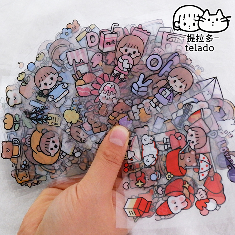 1 miếng Sticker 2D dán bình nước  [ 1 miếng khoản 7-10 hình  ]