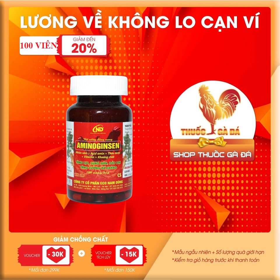 Aminoginsen cs tăng cơ, bo lớn 100 viên