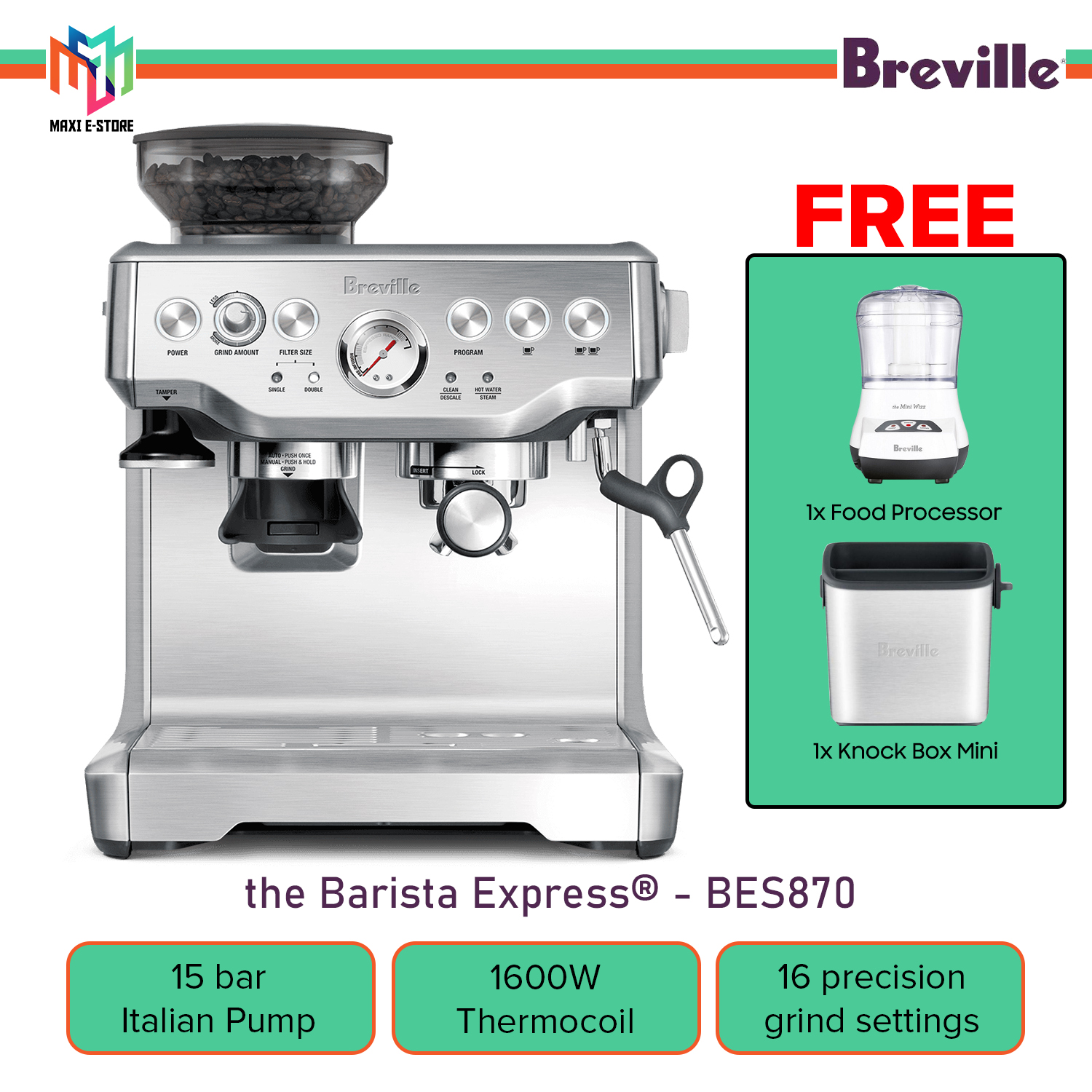 Breville bES001 Coffee Knock Box (Mini 