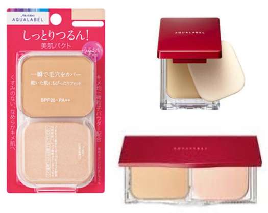 Phấn nền Shiseido Aqualabel Moist Powdery - Màu đỏ dành cho da khô 11.5g