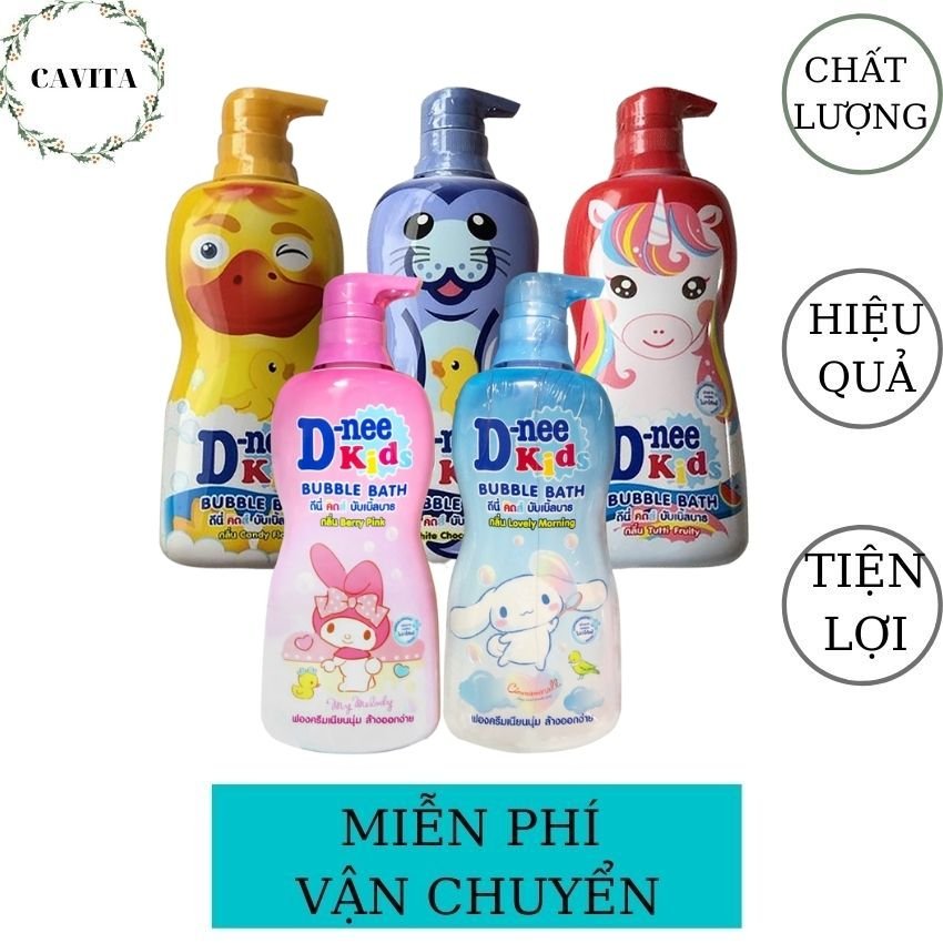 [FREESHIP] Sữa Tắm Gội D-nee Kids 400ml Thái Lan CAVITA chiết xuất thiên nhiên an toàn cho bé khi sử dụng hương thơm dịu nhẹ suốt ngày dài