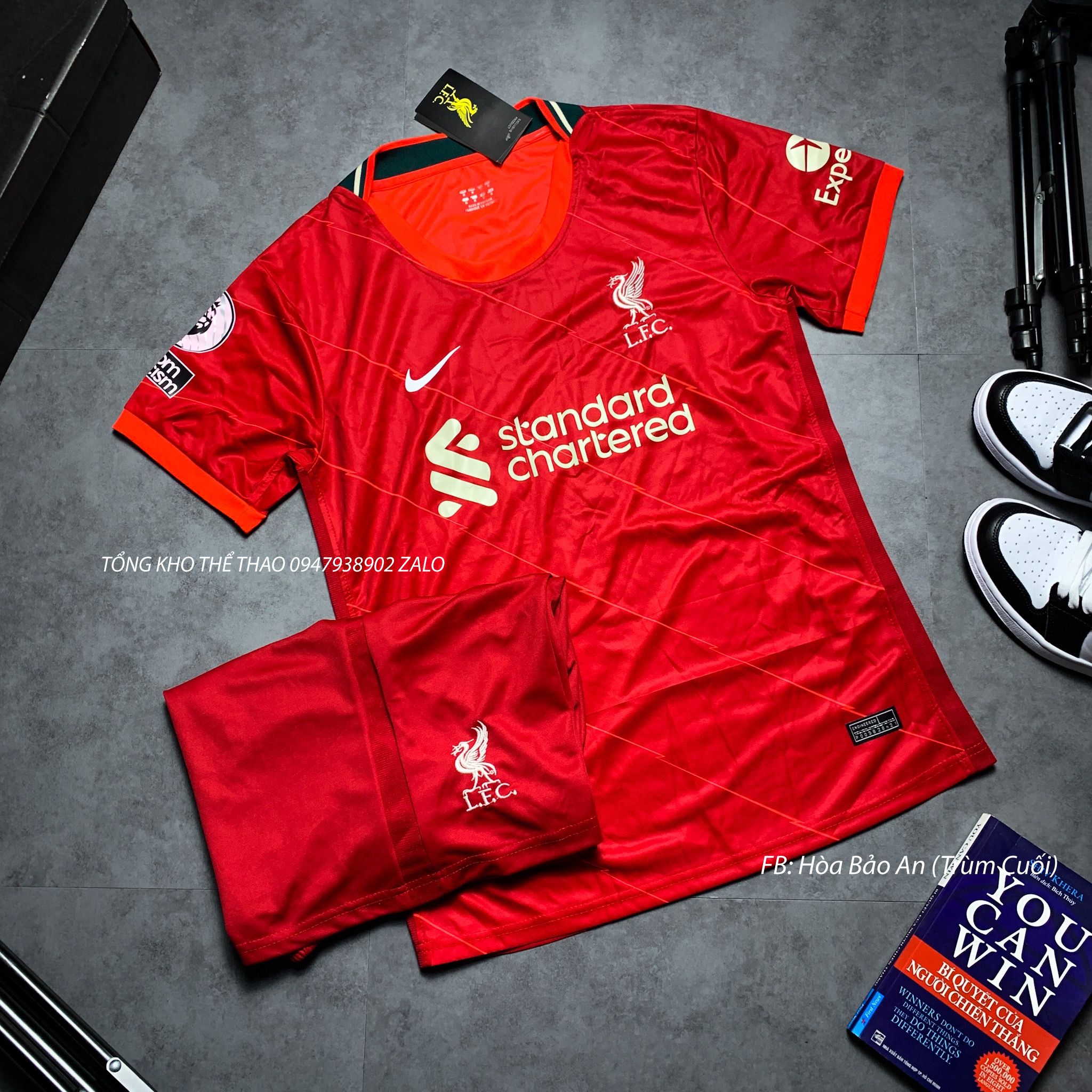 Áo Liverpool 2022, Bộ quần áo liverpool sân nhà-sân khách mùa giải 2021/2022 Vải thái phom 43-90kg