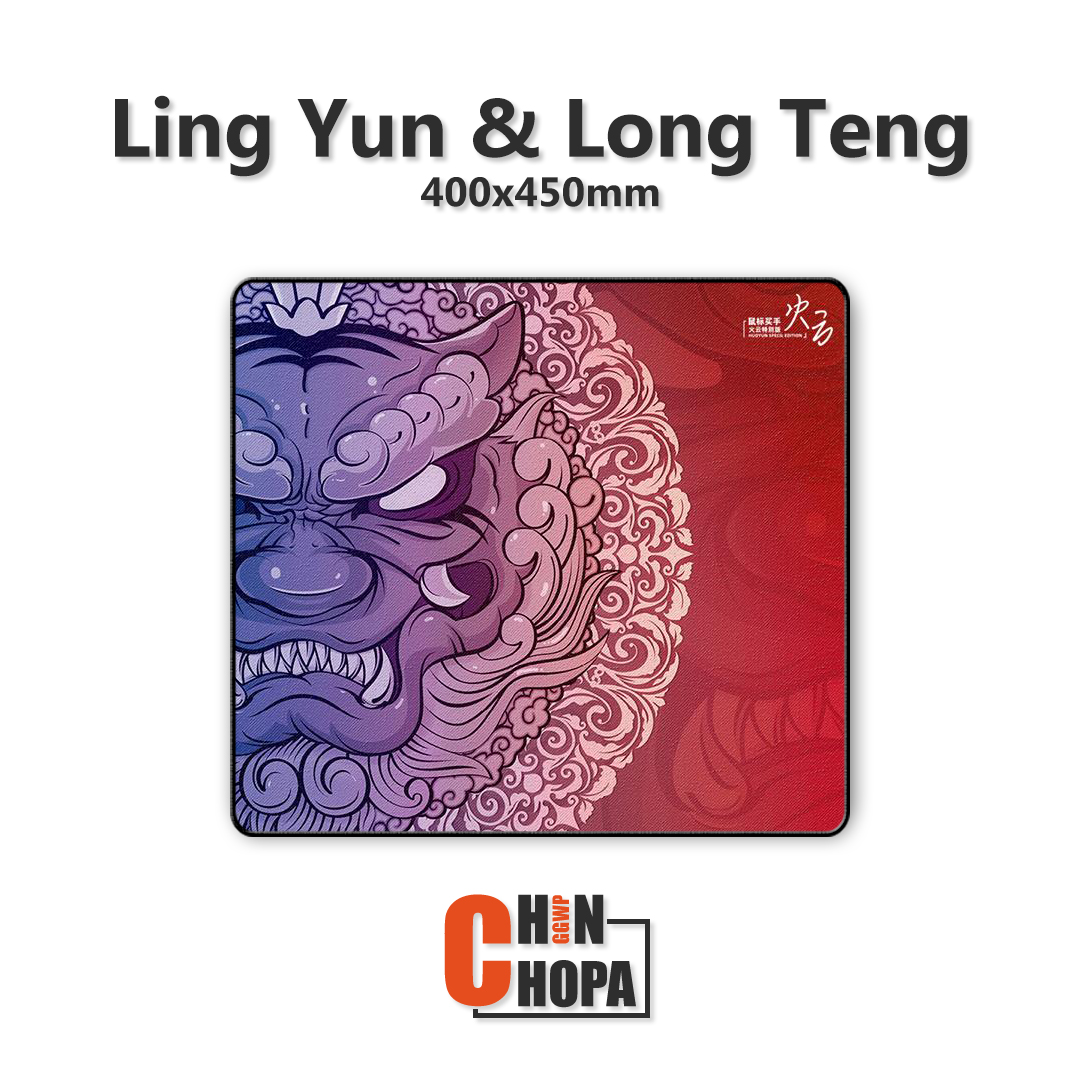 Pad chuột tấm lót chuột cỡ lớn cao cấp Esports Tiger Ling Yun & Long Teng Size 40x45 dày 4mm chống trượt nhiều mẫu đa dạng