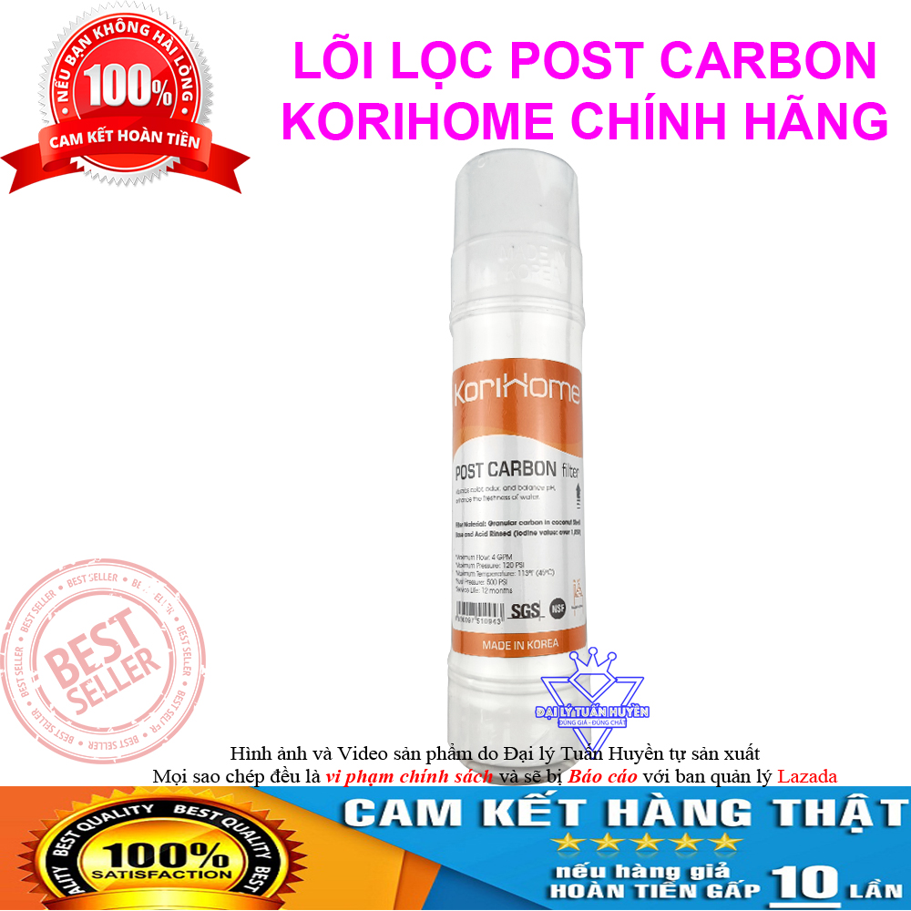 Lõi lọc nước Post Carbon KoriHome chính hãng