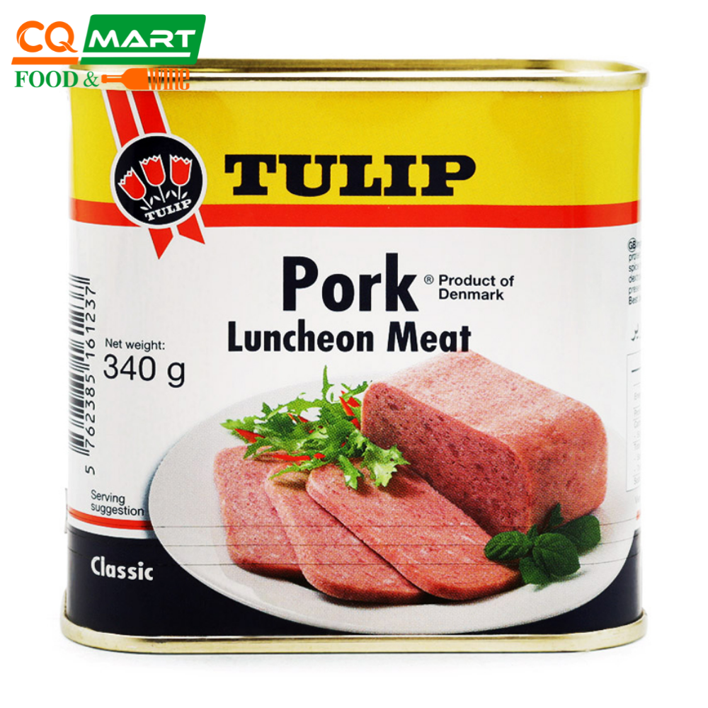 Thịt Heo Hộp Tulip Classic Pork Luncheon Meat Hộp 340g