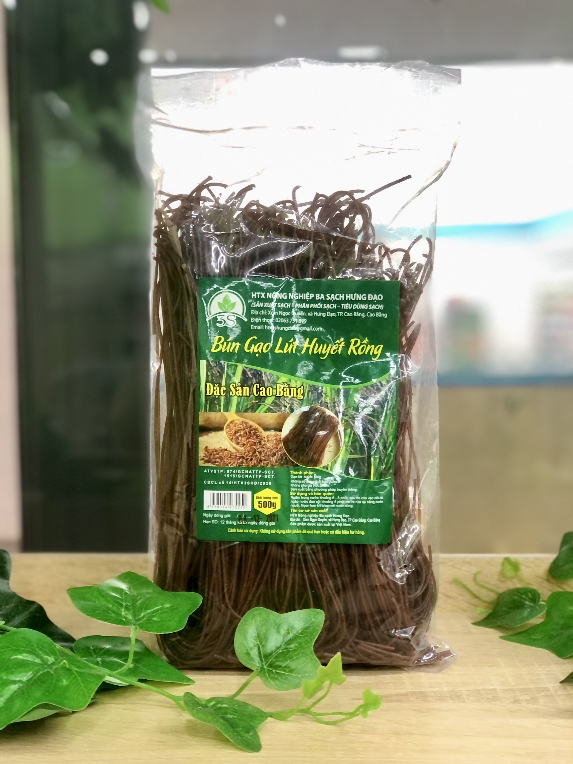Bún gạo lứt huyết rồng đặc sản cao bằng - túi 500g