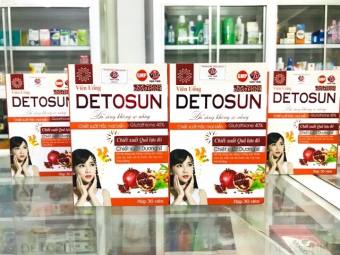 VIÊN UỐNG CHỐNG NẮNG DETOSUN 30 VIÊN tặng kèm 1h khẩu trang n95 k van 10 cái