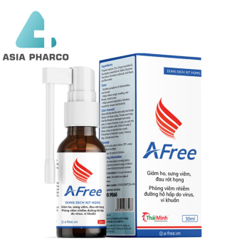 Xịt họng AFree - Giảm nhanh triệu chứng ho,đau rát họng, nhiệt miệng - Chai 30ml