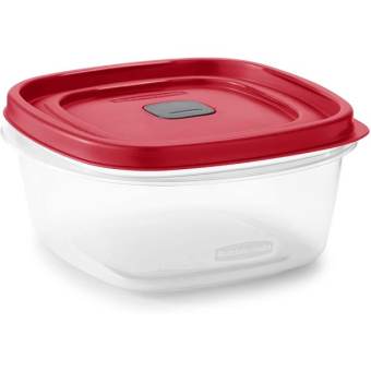 Hộp nhựa nắp đỏ có vent size 1.2L Rubbermaid USA