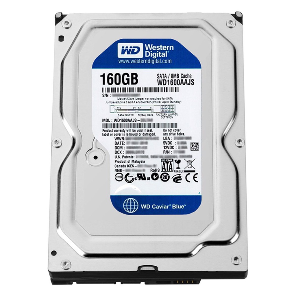 Ổ cứng HDD PC 3,5" 500GB, 250GB,160GB Western - BH 12 tháng