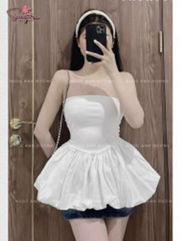 Áo Ống Dáng Bí, Áo Cúp Dáng Babydoll có Mút Ngực (LV213)