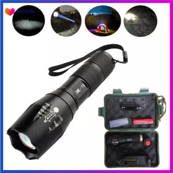 Đèn Pin Siêu Sáng Nhật Bản - Đèn Pin Led Mini XML-T6 Cao Cấp, Cự Ly Chiếu Cực Xa, Chống Nước Tốt + Tặng Kèm Pin Sạc, Cốc Sạc, Hộp Đẹp Fullbox.