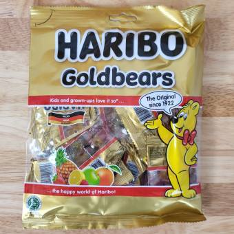HARIBO [túi VÀNG 200g / 16 gói nhỏ] KẸO DẺO GẤU [TURKEY] Goldbear (HALAL)