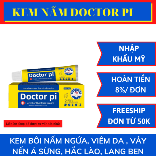 Kem bôi doctor Pi xuất khẩu Mỹ - Kem bôi nấm ngứa, viêm da, hắc lào, lang ben, vảy nến, á sừng, tổ đỉa - Skin Shop 89