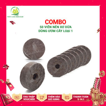 Bộ 50 viên nén xơ dừa cho rọ ống PVC - Bộ 50 viên nén xơ dừa loại 1