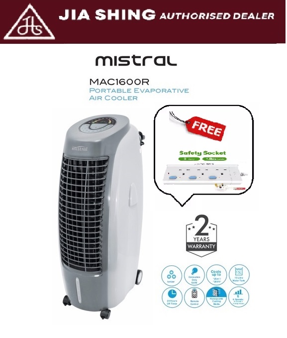 Mistral Mac1600R 15L Remote Control Air Cooler With Ionizer