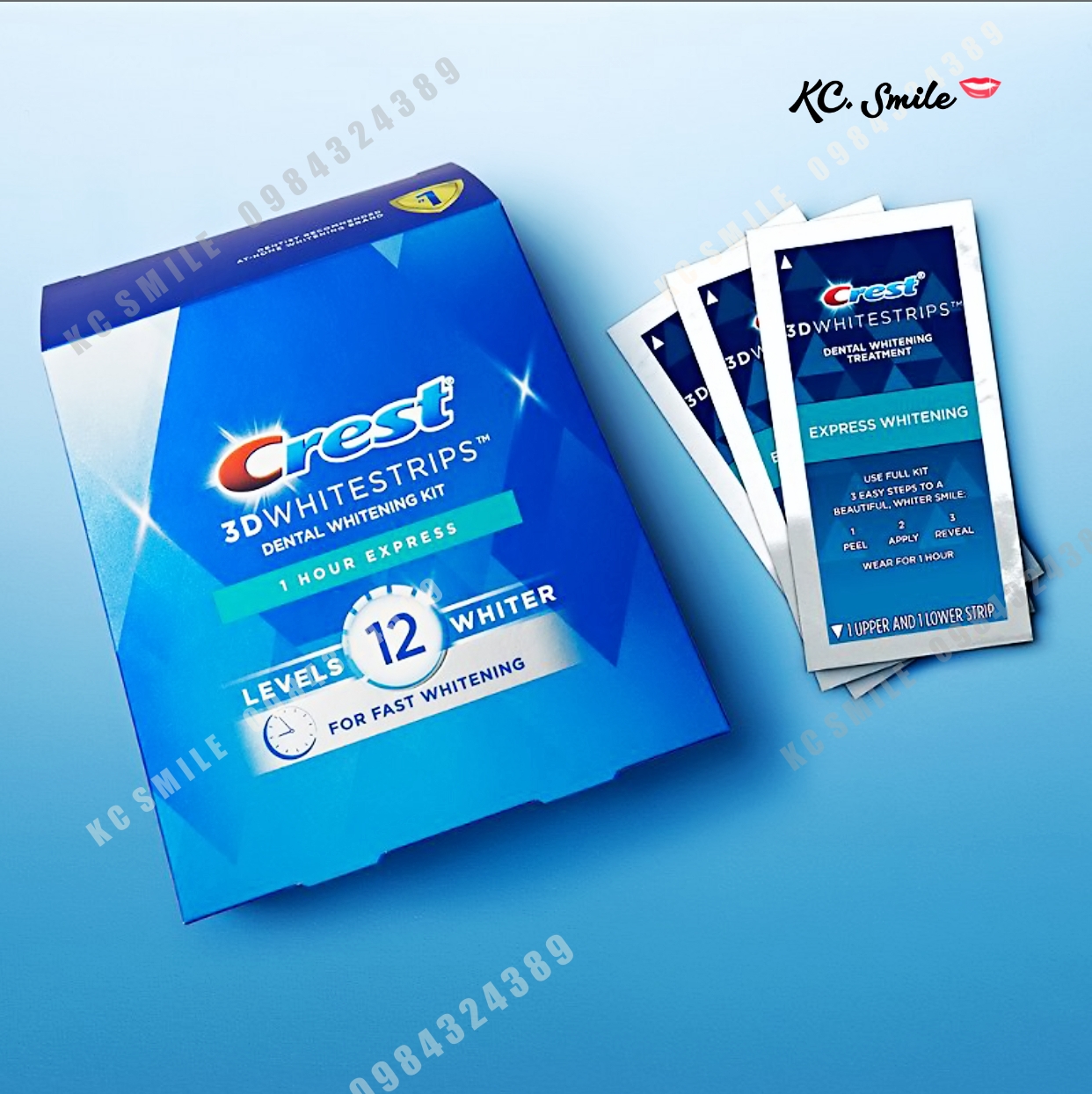 Lẻ Miếng dán trắng răng Crest 3D 1 Hour - Giúp trắng răng vượt trội